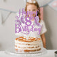 Kaoenla 3D Butterfly Cake Topper, Glitter Theme, 6.3x6 inches, Purple, Happy 8th Birthday Party Decor