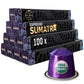 Sumatra Organic Italian Espresso for Nespresso | 100 Organic Aluminum Capsules | Single-Origin Dark Roast | 100% Nespresso Compatible Pods | Fairtrade | Package May Vary