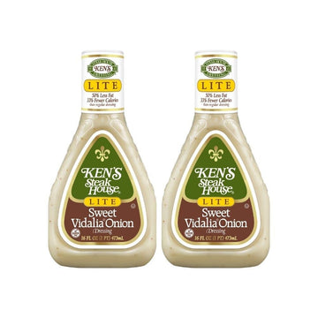 Ken's Steak House Lite Sweet Vidalia Onion Dressing,16 Fl OZ Bottle (Pack of 2)