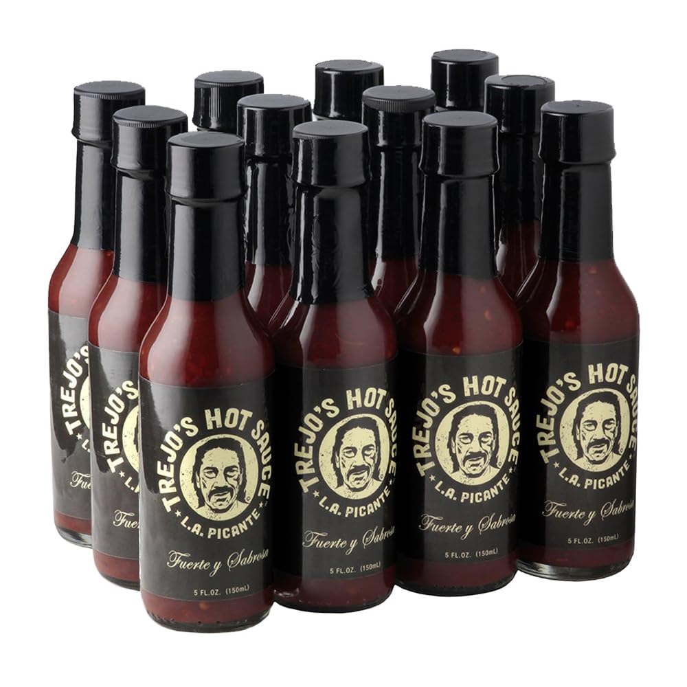 Trejos All-Natural Hot Sauce, Medium Heat, 12-Pack (5 oz. Bottles), Non-GMO, Zero Calories