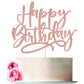 Bejotaa Glitter Happy Birthday Cake Topper, Anniversary Celebration Party Decoration, Birthday Cake Party Decoration Supplies (R
