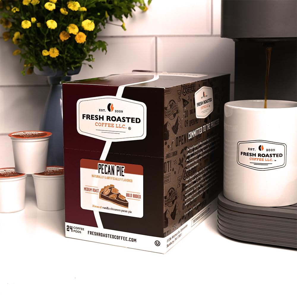 Fresh Roasted Coffee, Pecan Pie, Flavored Coffee Pods, 72 Count