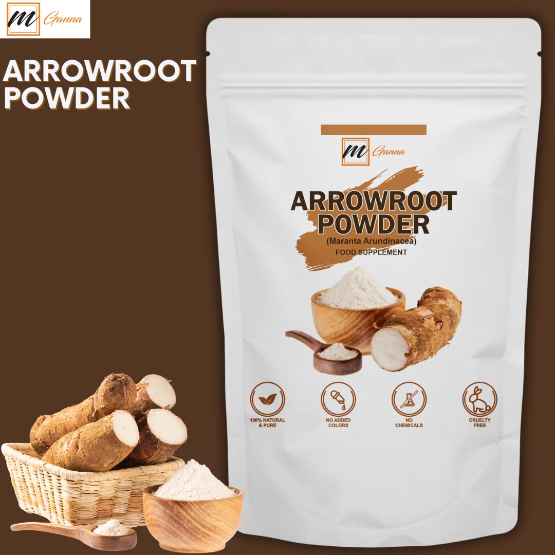 mGanna 100% Natural Arrowroot Powder 227 g / 0.5 lbs for Baking and Food Recipes (Maranta arundinacea)