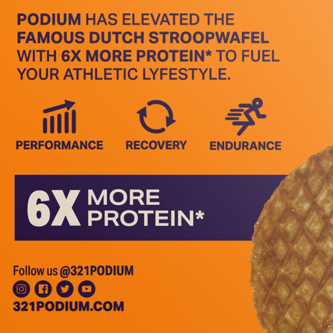 PODIUM Protein Stroopwafel 8 Count (Caramel)