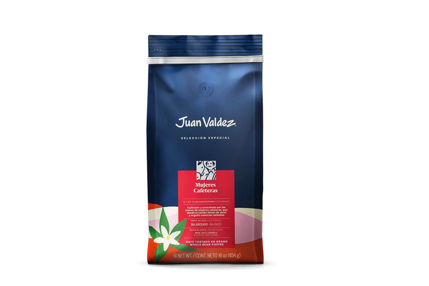 Juan Valdez Whole Bean Coffee, Balanced Roast, 16 Ounce - Premium Colombian Coffee with Vanilla, Cherry, Blackberry, and Caramel Notes