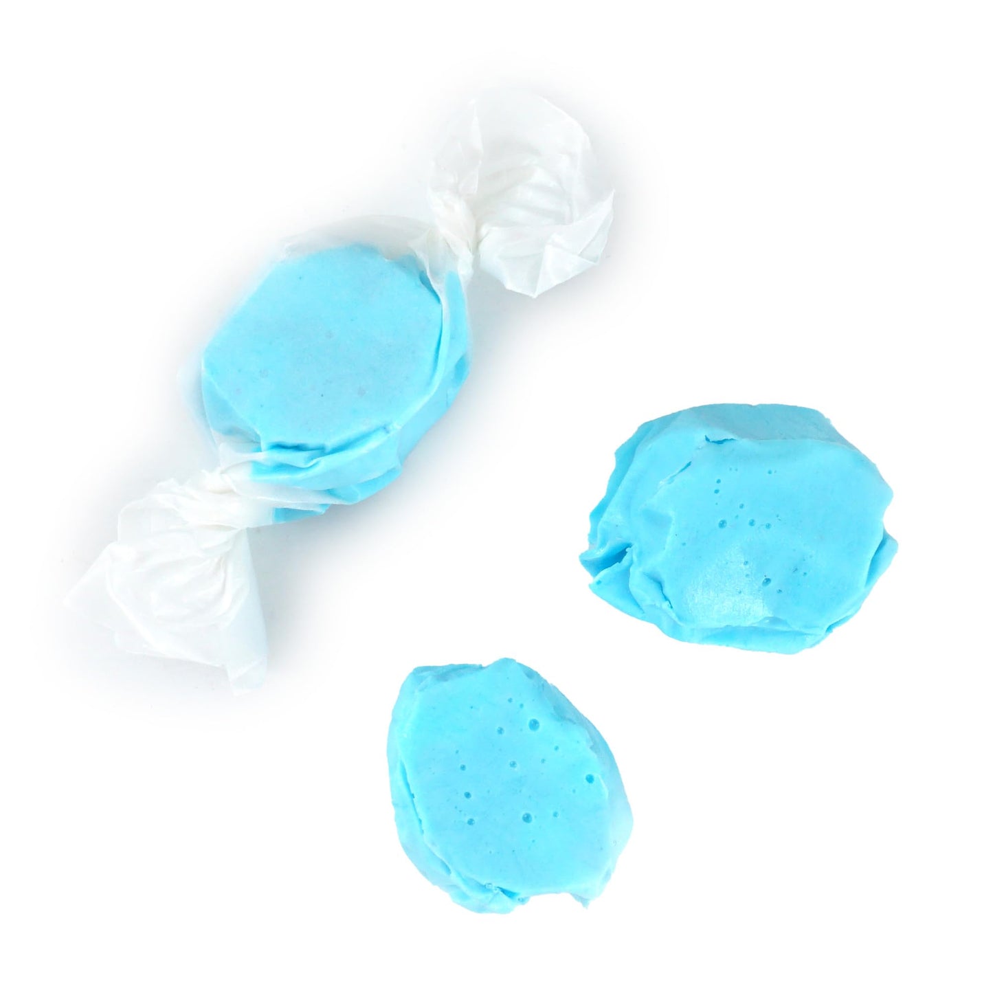 Blue Raspberry Salt Water Taffy, 2 Pound Bulk Bag, Blue Taffy, Individually Wrapped Blue Candy