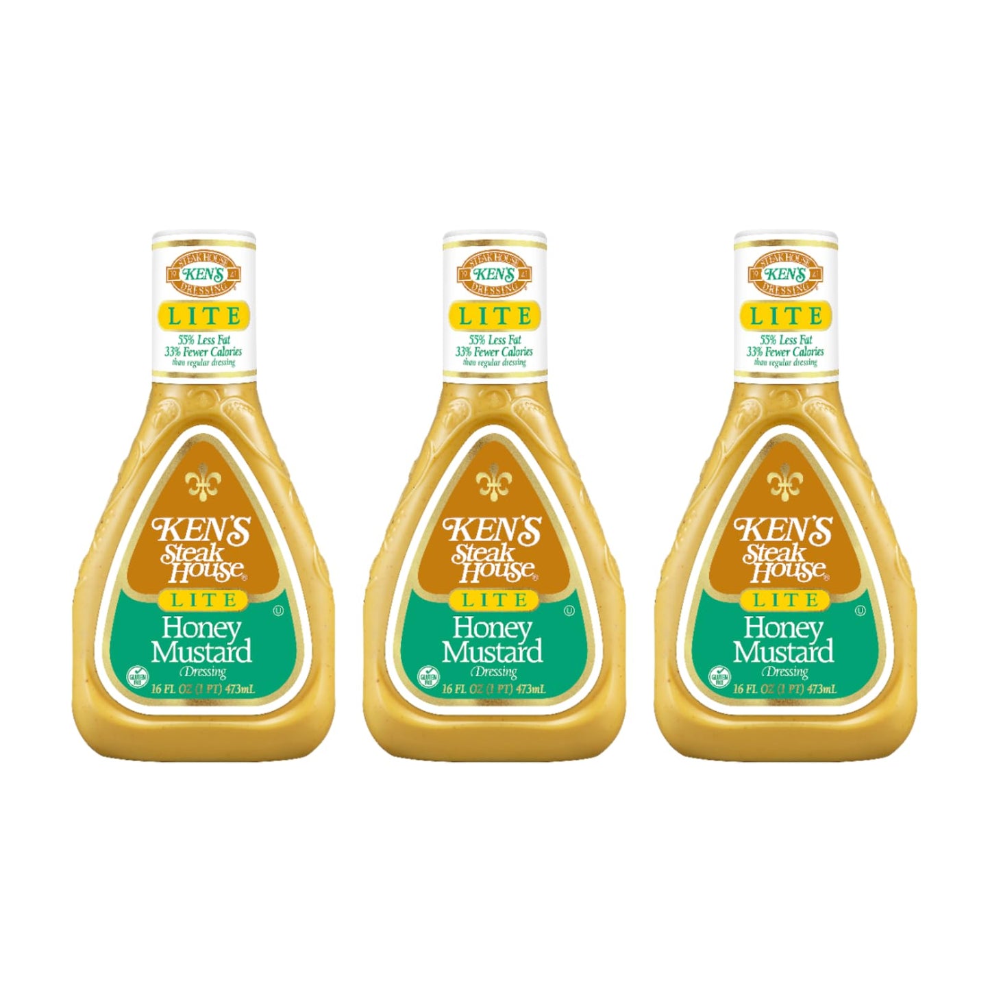 Ken's Steak House Lite Honey Mustard Dressing (16 Fl Oz (Pack of 3))