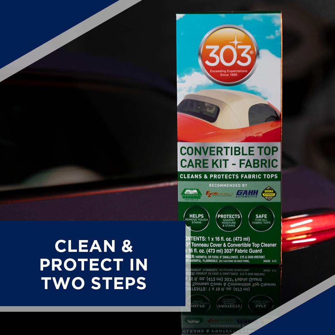 303 Convertible Fabric Top Cleaning And Care Kit - Cleans And Protects Fabric Tops - Includes Tonneau Cover And Convertible Top