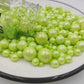 Edible Grassgreen Pearls Sugar Sprinkles 120G/4.23 Oz, Mix Size Candy Pearl For Cake Decorating And Cupcake Toppers, Cookie Deco