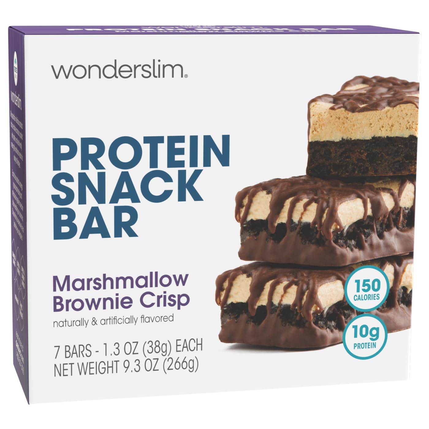 WonderSlim Protein Snack Bar, Marshmallow Brownie Crisp, 7 Count