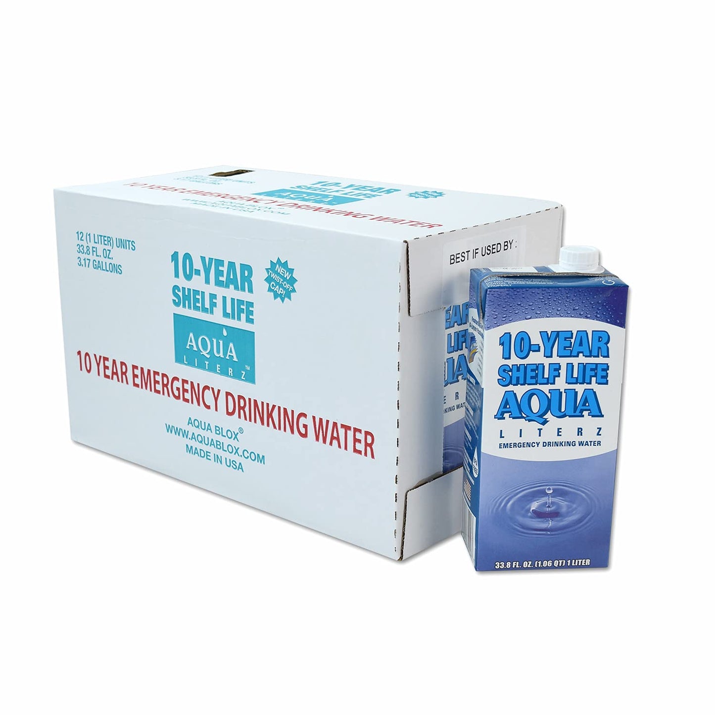 Ready America 10 Year Shelf Life Water, Pack of 12