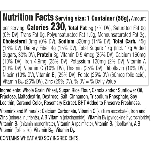 Cinnamon Toast Crunch Breakfast Cereal Cup, 2 oz Cup (Pack of 12)