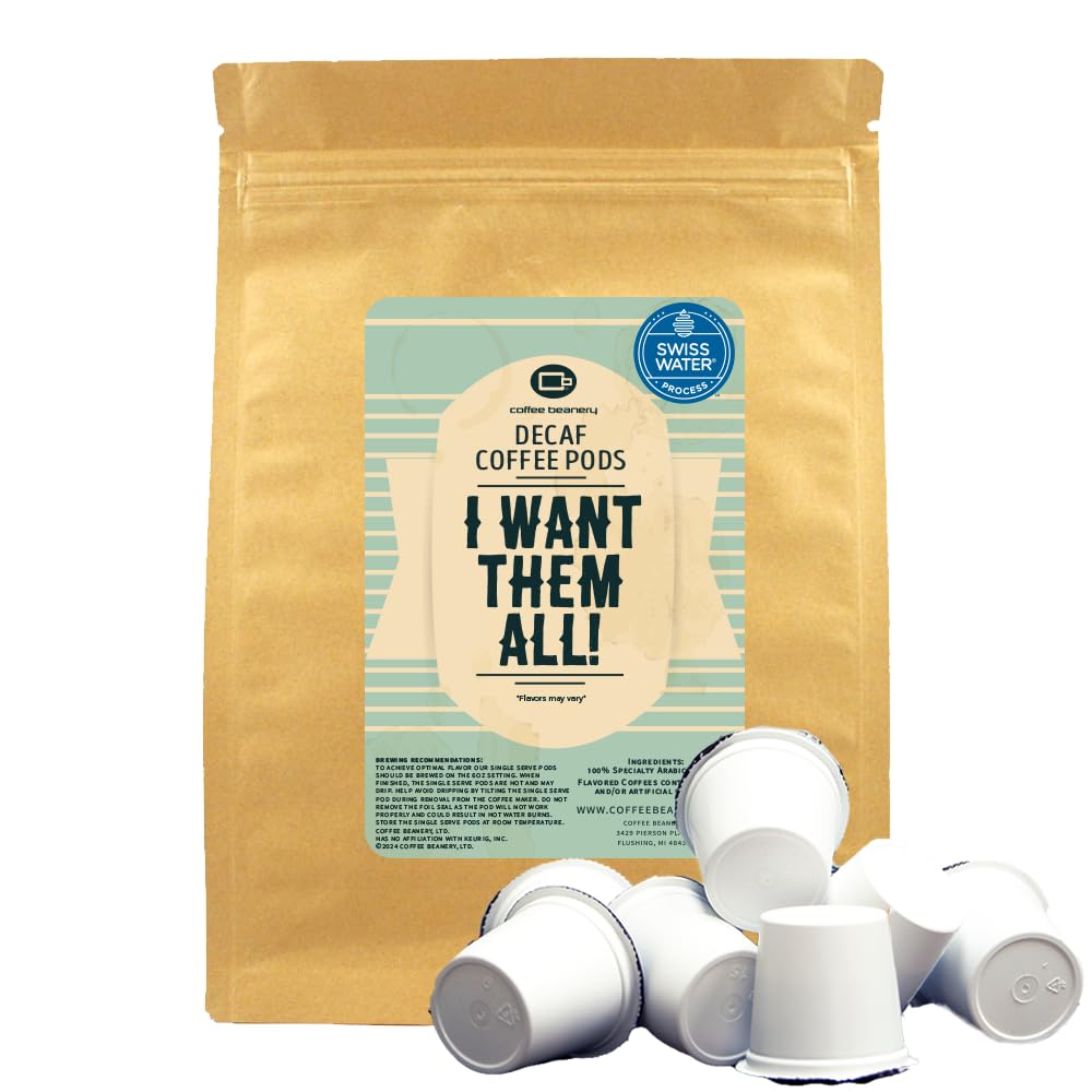 Coffee Beanery Decaf Flavored Coffee Pods - 20 Unique Flavors, 20 Count Pack