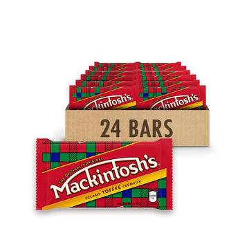 Nestle Mackintosh's 24 Pack Creamy Toffee - 45g Individually Wrapped Bars in Original Display Box Product of Canada
