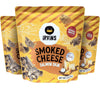 Irvins Smoked Cheese Salmon Skin Chips - Premium Hand Cooked, Halal, High Protein, Keto-Friendly, 2.8 oz (Pack of 3), Orange