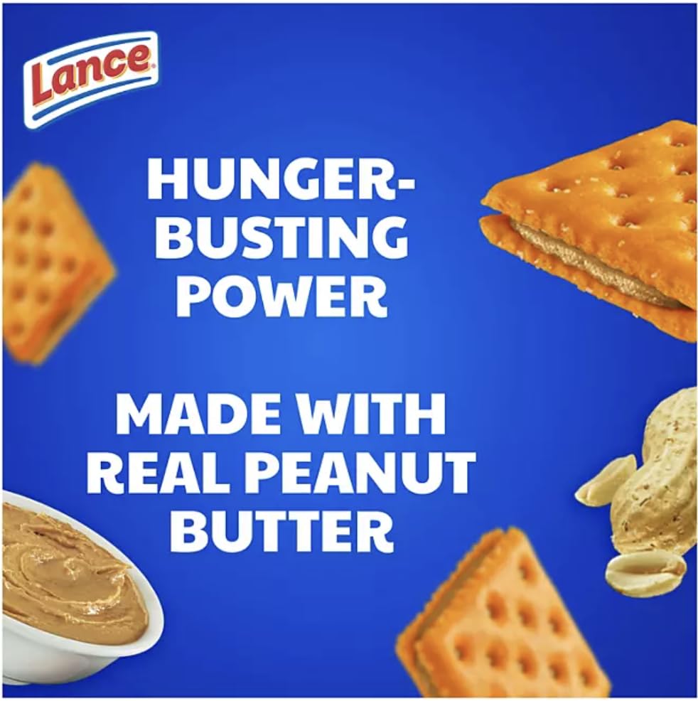 Lance Toast Chee Peanut Butter Sandwich Crackers, (40 Count) Bulk Box