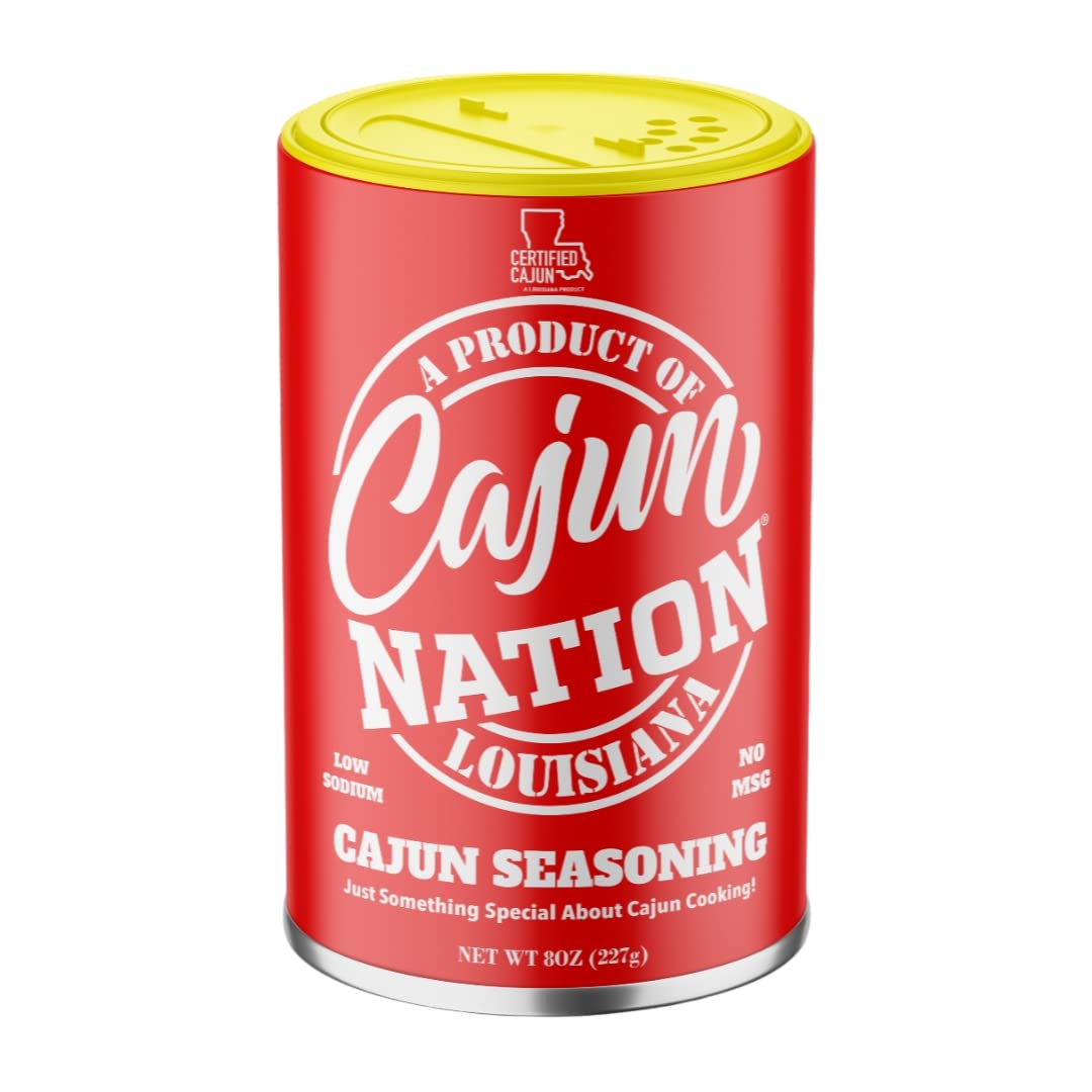 Cajun Nation | Cajun Seasoning | Louisiana Certified Cajun | 8 Oz (~226.8 G) Seasoning Jar | Low Sodium | Msg Free |''Just Somet