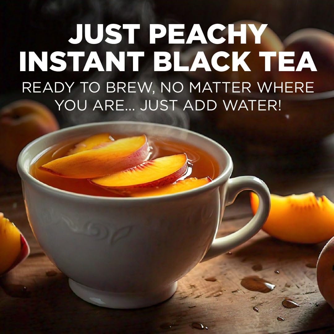 Maud'S Just Peachy Instant Tea, 26 Ct, Peach Flavored Packets For Hot Or Iced Tea - Just Add Water