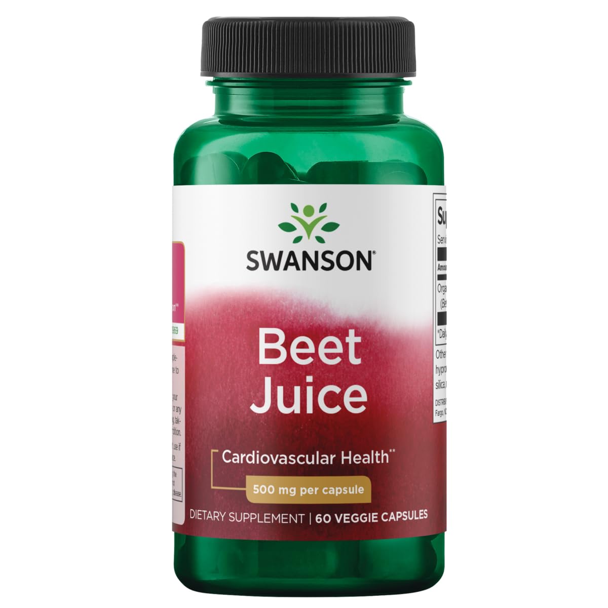 Swanson Organic Beet Juice, Freeze Dried, 500mg, 60 Veg Capsules