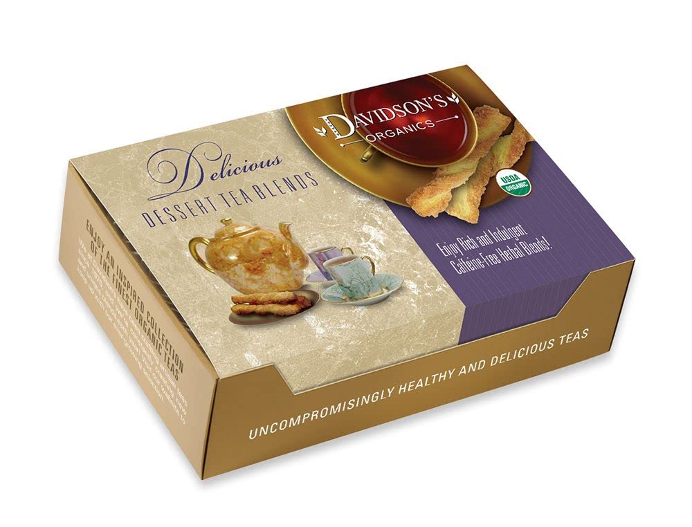 Davidsons Assorted Dessert Teas, 100 Individually Wrapped Tea Bags, 100 Count