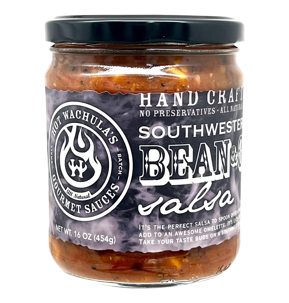 Hot Wachulas Southwest Black Bean & Corn Salsa - Medium, Handcrafted, Gluten Free, Low Sodium, All Natural Ingredients