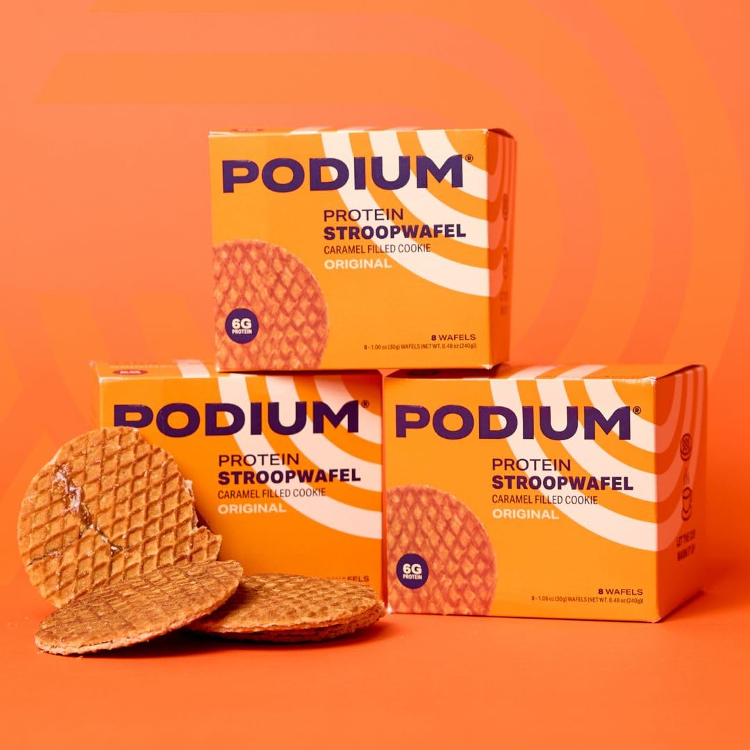 PODIUM Protein Stroopwafel 8 Count (Caramel)