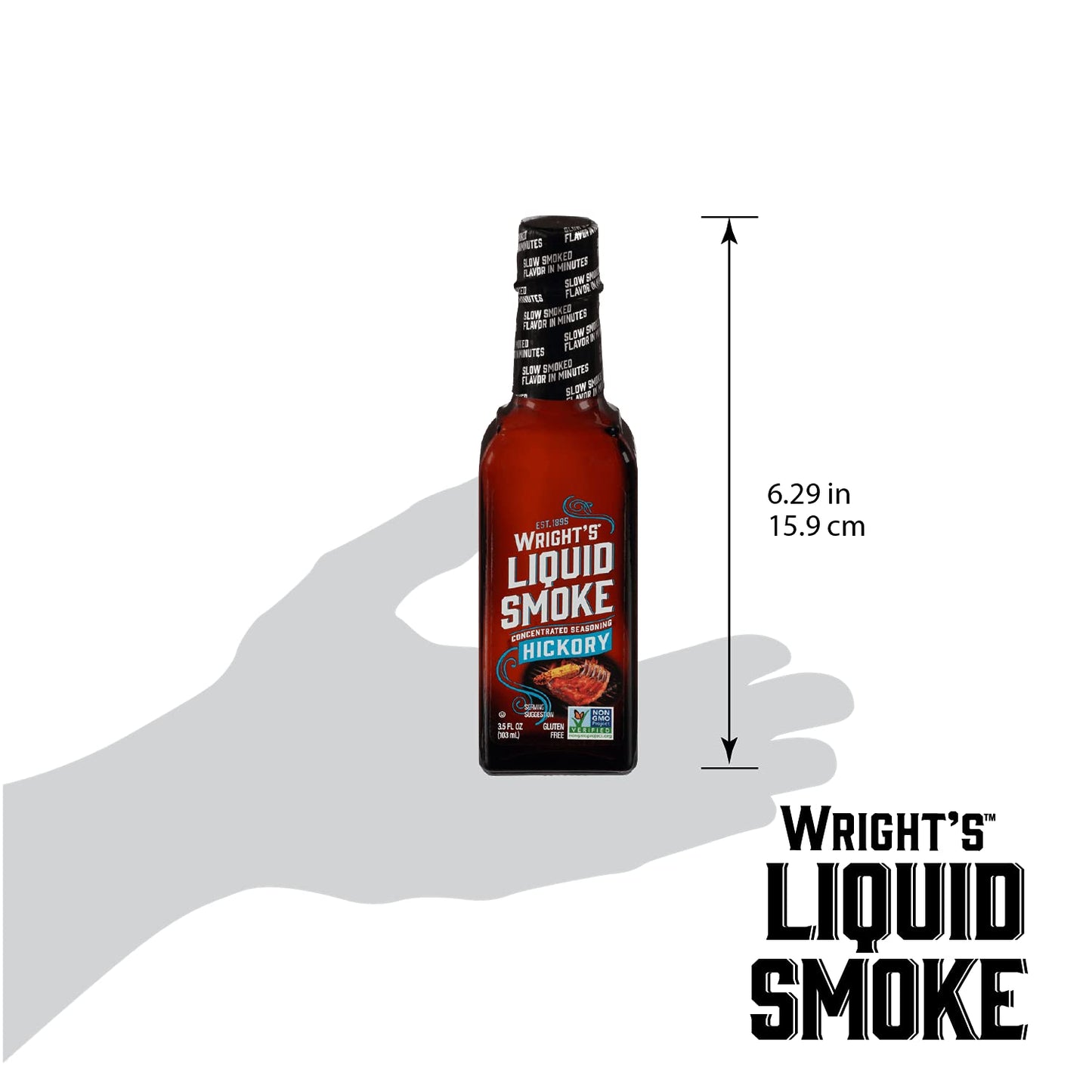 Wrights Liquid Smoke, Hickory Flavor, 3.5 Fl Oz, Pack of 1, Model 540747