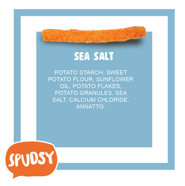Spudsy Sea Salt Sweet Potato Fries | Vegan, Gluten Free Veggie Straws | Plant-Based, Allergen-Free, Non-Gmo, Kosher, Superfood S