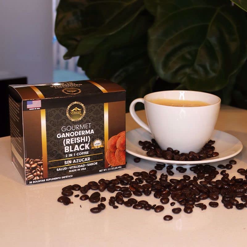 Eternal Gourmet Ganoderma (Reishi) Black Coffee 2 In1 Made In Usa Cafe Negro Con Ganoderma Eternal Pack Of 4