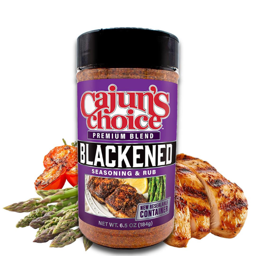 Cajun Choice Blackened Seasoning 6.5 Oz (Pack Of 3) - Use For Grilling Or Cooking Fish, Chicken, Pork, Steak, Vegetables, Burger