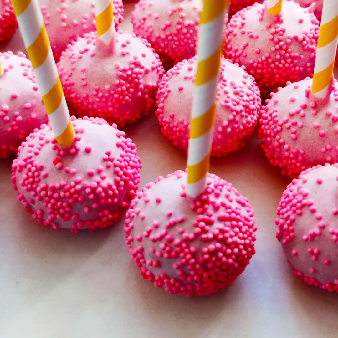 Granaroma Pink Nonpareils, 1 Lb, Decorative Sprinkles, Cakes & Cookies, Bakery Staple