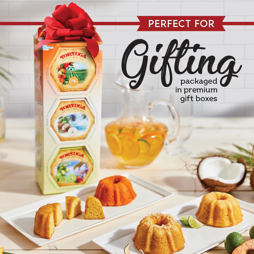 TORTUGA Premium spirit-inspired flavor Cake, 16 Ounce, Perfect for Gifting or Celebrations