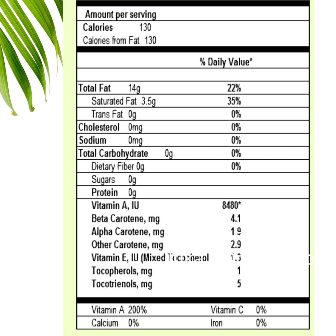Jukas Organic Co. Red Palm Oil - 100% Organic & Natural - 16.9 Fl Oz