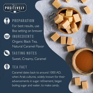 Organic Positively Tea Company, Caramel Black Tea, K-Cup Compatible, 96 Pods