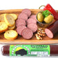 PEARSON RANCH SINCE 1959 Game Meat Summer Sausage Variety Pack of 3 Elk, Buffalo, Venison, Exotic Meat, Summer Sausage Pack, Glu