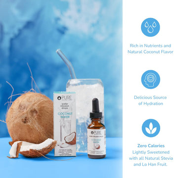 Pure Inventions - Water Infusion Drops - Coconut Water, 30 servings, 1oz Bottle (Package May Vary)