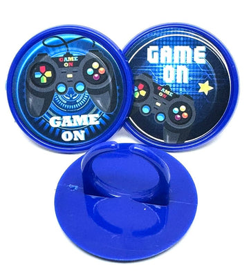 Blue Fox Baking Game On Cupcake Toppers Video Game Birthday Party Supplies Decorations Rings- Package of 24