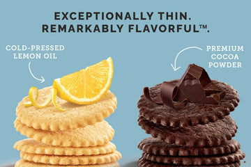 Dewey'S Bakery Meyer Lemon & Brownie Crisp Moravian Style Thin Cookies Duo Pack | No Artificial Flavors, Synthetic Colors Or Pre