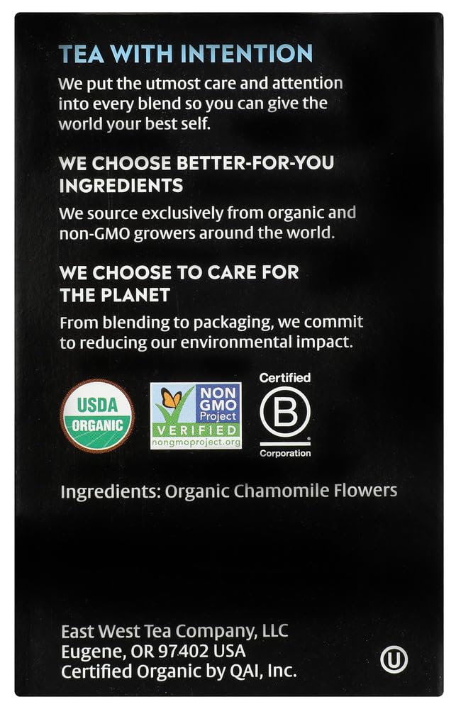 Choice Organic Teas Herbal Tea, Chamomile, 16 Tea Bags, Pack of 1