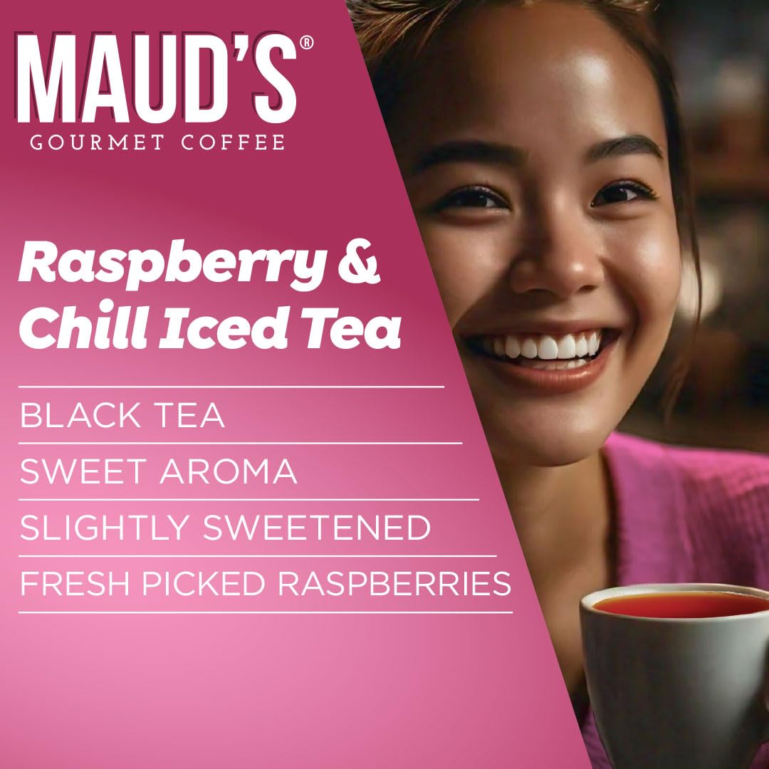 Maud'S Instant Raspberry Tea (Insta Raspberry & Chill), 26Ct. Solar Energy Produced Single Serve Flavored Tea Instant Travel Sti