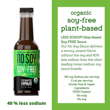 2 bottles of Less Sodium NoSoy (soy-free) sauce by Oceans Halo