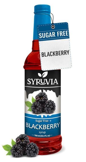 Syruvia Sugar-Free Blackberry Syrup - 25.4 fl oz. Bursting with Bold Blackberry Flavor. Kosher and Gluten-Free. Ideal for Enhanc