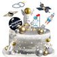 22 Pcs Space Cake Topper,Outer Space Cupcake Toppers Astronaut Figurine Decorations Birthday Space Themed Party Supplies Planet