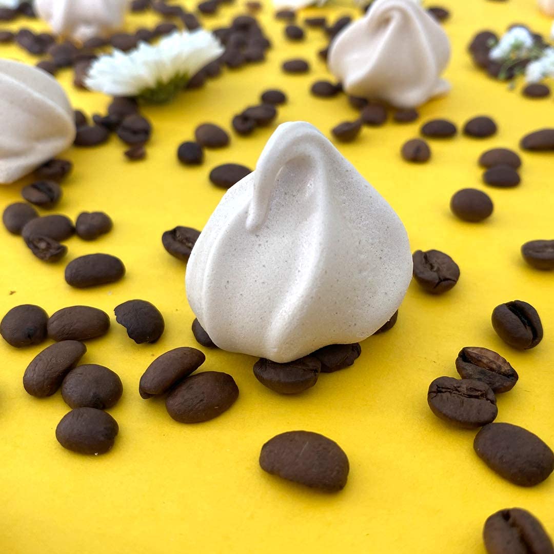 Krunchy Melts Original Meringue Cookies | Cappuccino Flavor | Only 80 Calories Per Serving | Fat Free, Gluten Free, Dairy Free (4 Oz)