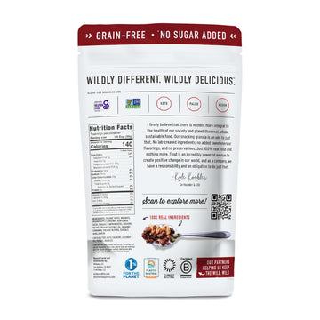 Wildway Keto Granola | Apple Cinnamon | Grain-Free, Certified Gluten-Free Cereal | Vegan, Low Carb | No Sugar Added | Paleo-Frie