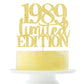 Yetxel 1989 Cake Topper - Limited Edition 36th Birthday Decoration, Handmade Golden Glitter, Suitable for Men and Women