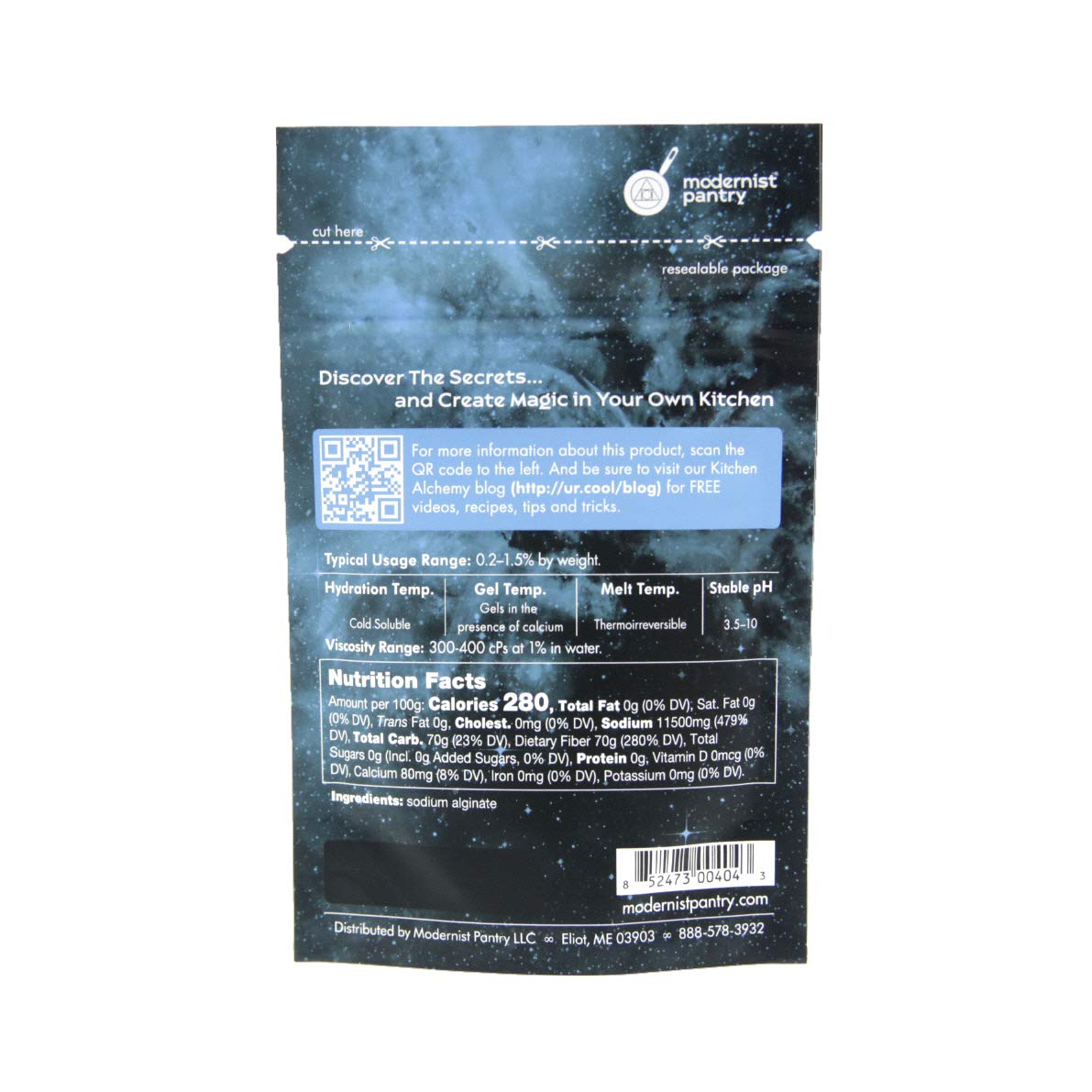 Sodium Alginate + Calcium Chloride Value Pack ⊘ Non-Gmo Vegan Ou Kosher Certified - 100G/4Oz (Bundle With 2 Items)