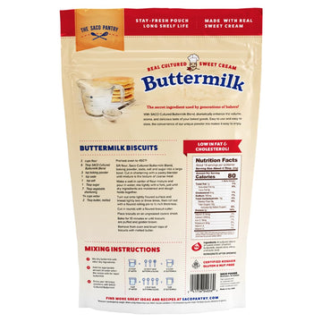 Saco Cultured Buttermilk Blend For Cooking And Baking, 16 Ounce (Pack Of 1) | Certified Kosher, Gluten-Free And Nut-Free