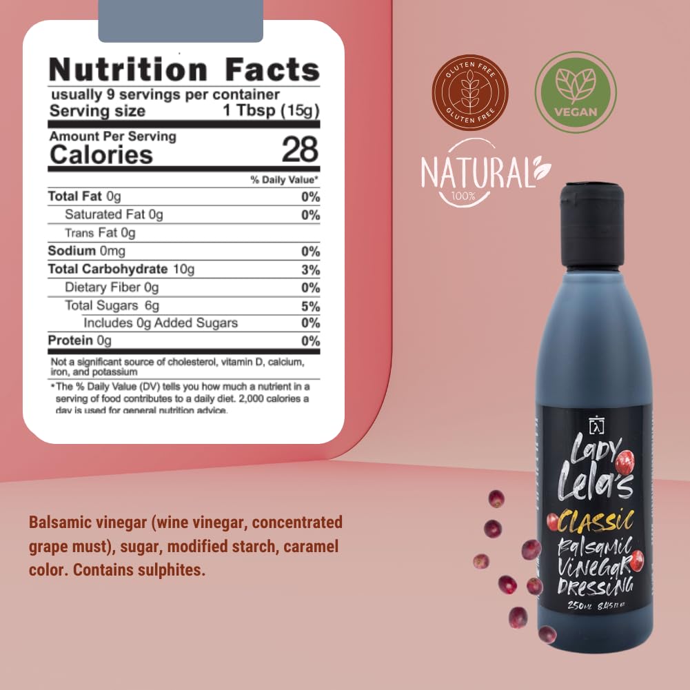 TO FILEMA TIS LELAS Greek Balsamic Vinegar & Glaze, Vegan, Organic-Style, Gluten-Free, 2x 8.45oz (500ml)
