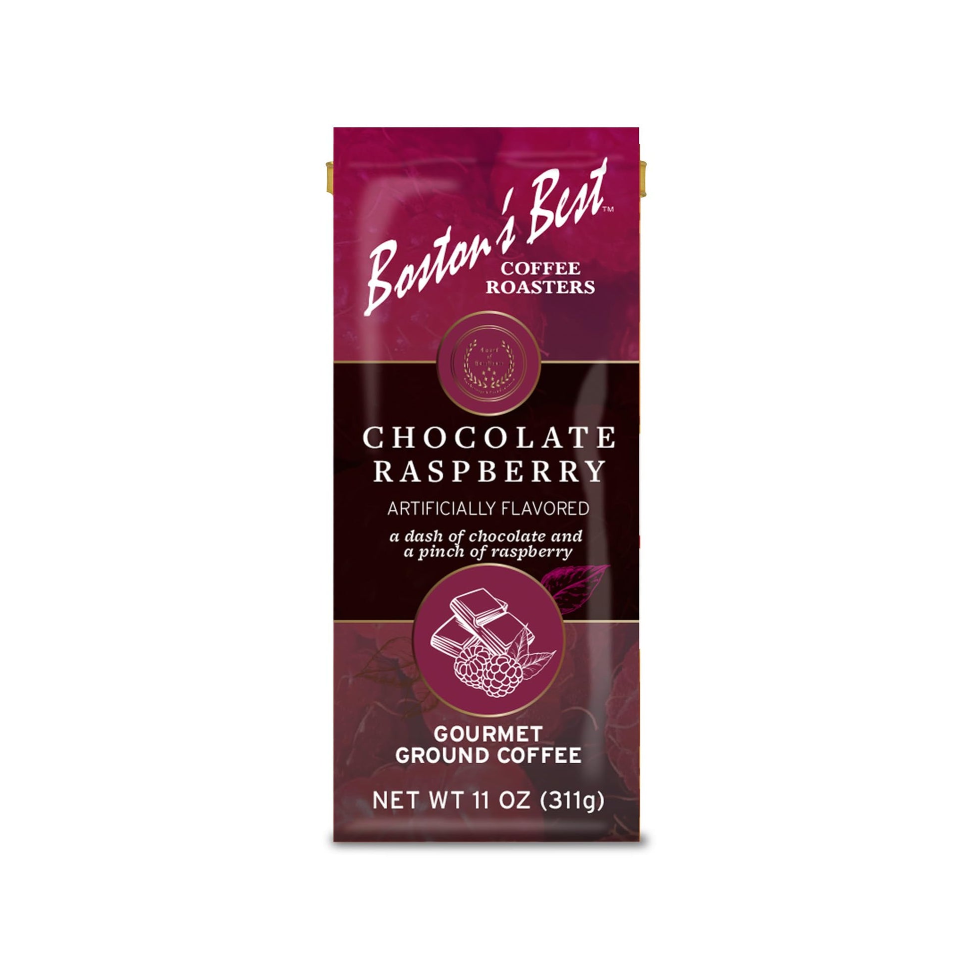 Bostons Best Coffee Chocolate Raspberry Ground Coffee Medium Roast 11 oz